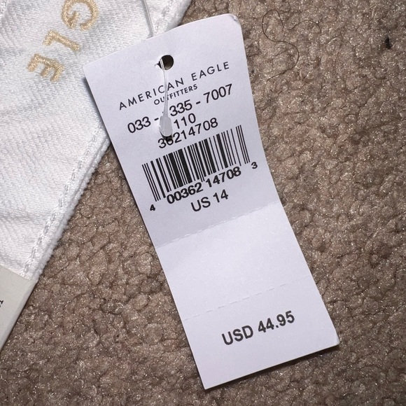 NWT American Eagle Size 14 White Jean Shorts - Picture 5 of 8